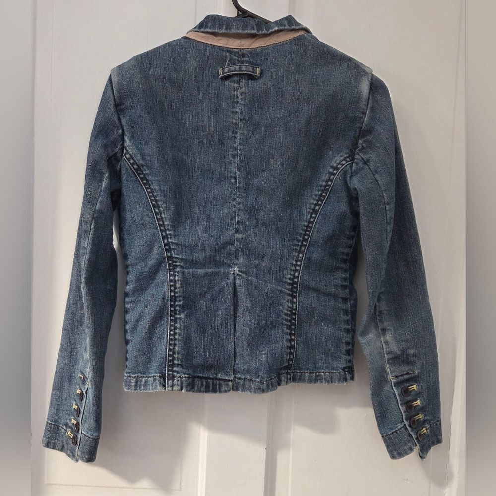 Anthropologie Louie Denim Jean Jacket Blazer 2 - Picture 4 of 8
